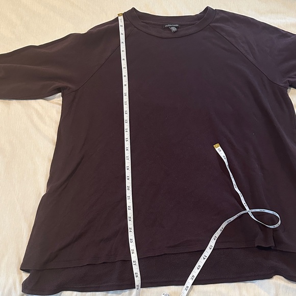Eileen Fisher Cozy Brushed Terry Hug Raglan-Sleeve Top – XL – Plum - Picture 9 of 9
